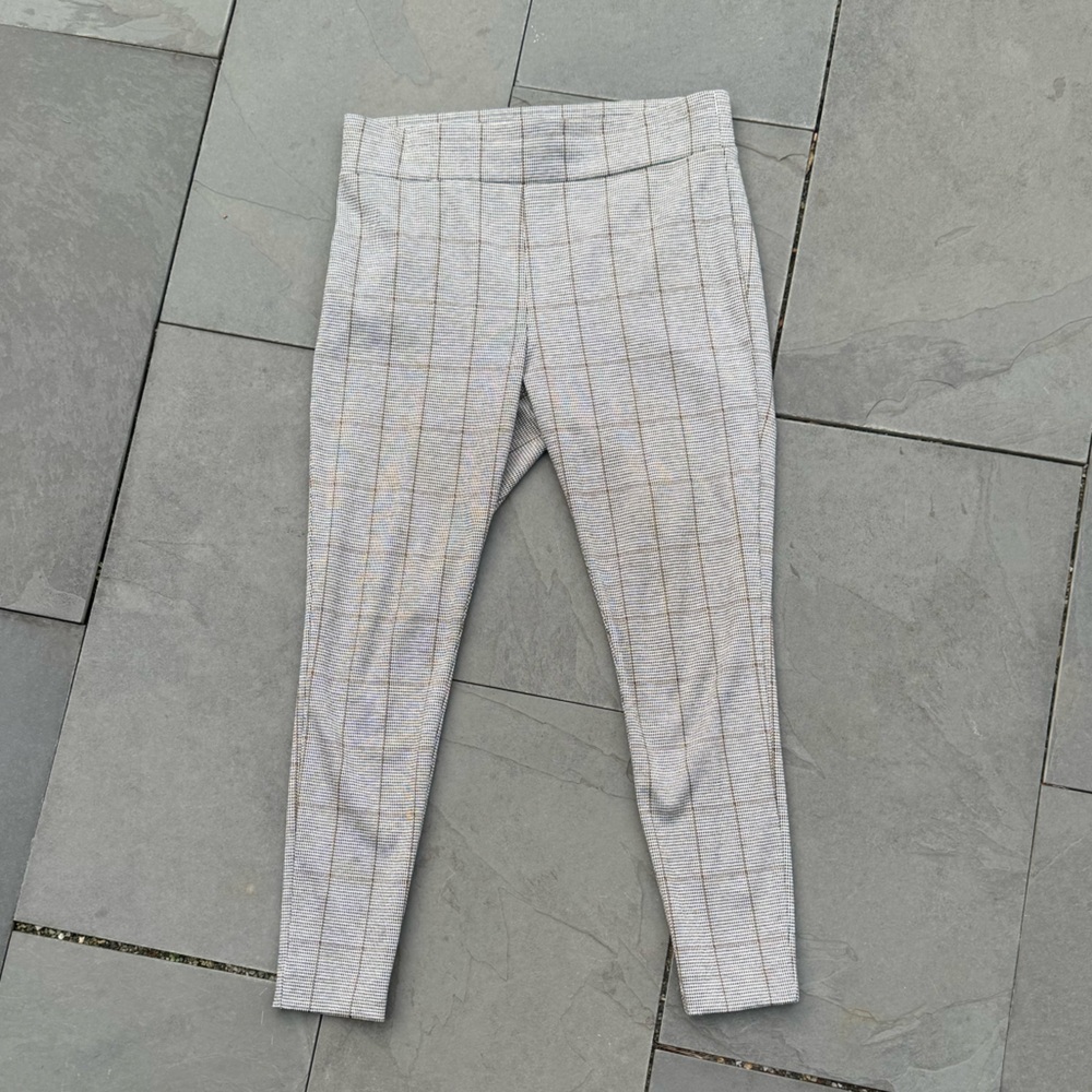 Ann Taylor‎ Loft grey plaid petite ponte leggings Size MPetite